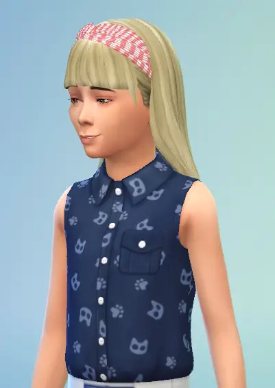 Birksches sims blog: Hair with Headband for girls for Sims 4