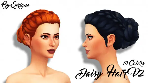 Enrique: Daisy Hair V2 for Sims 4