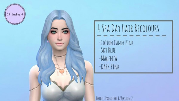 Mod The Sims: Spa Day Hair Recolours by SouperCooky for Sims 4