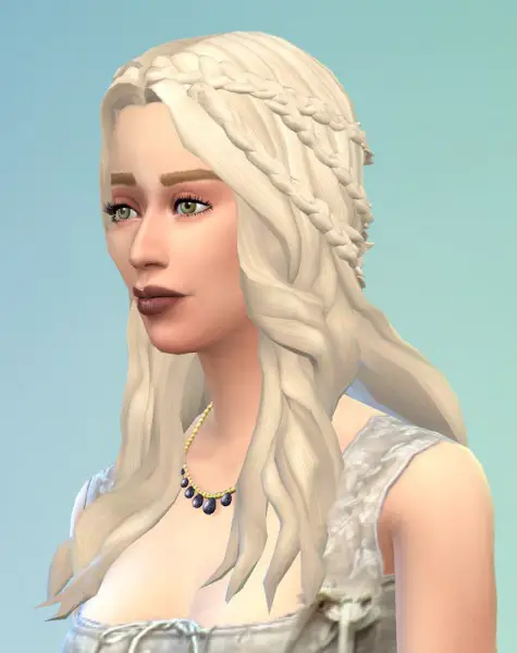 Birksches sims blog: Khaleesi Hair for her for Sims 4