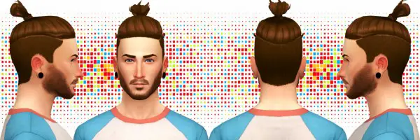 Simduction: Shaved Bun Hair for Sims 4