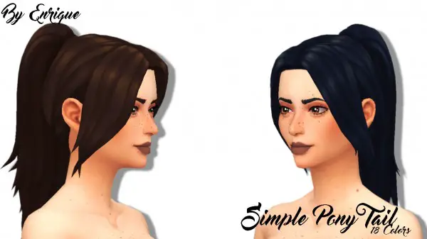 Enrique: Simple Ponytail for Sims 4