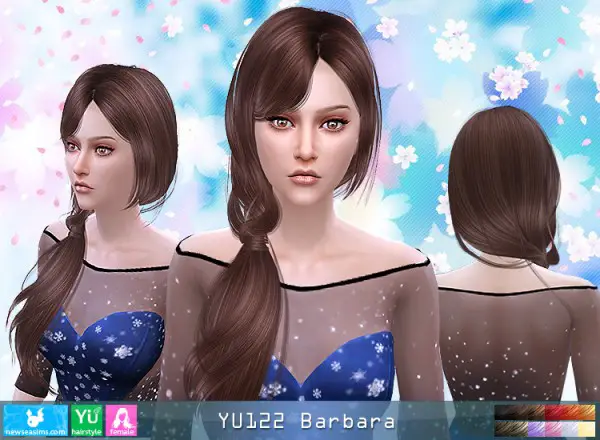 NewSea: YU 122 Barbara hair for Sims 4