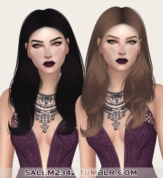 Salem2342: Ade Darma   Viola hair retextured for Sims 4