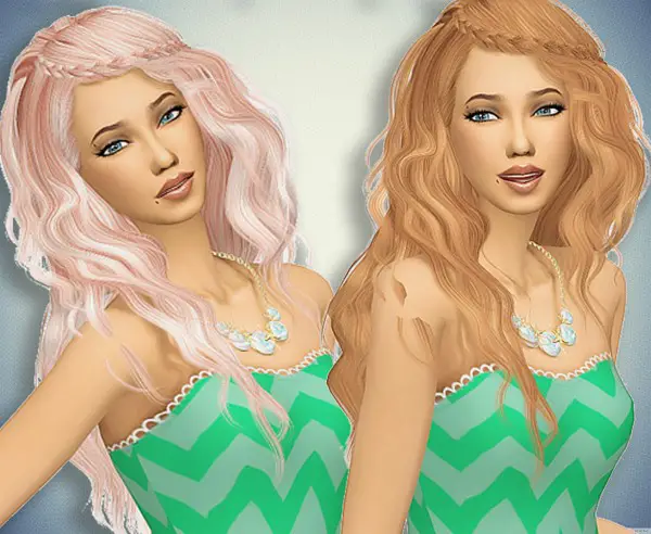 Sims 4 Hairs ~ Pllumbobbilypixels: Sthealtic Genesis hair retextured