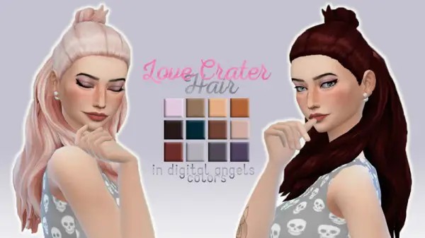 Whoohoosimblr: Love Crater hair recolor for Sims 4