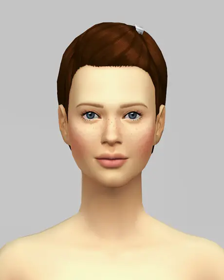 Rusty Nail: Med clipped back hair for Sims 4
