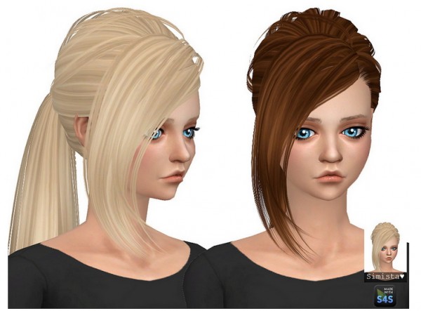 Simista: Butterfly`151 hair retextured for Sims 4