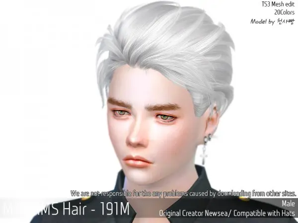 MAY Sims: May Hair 191M for Sims 4