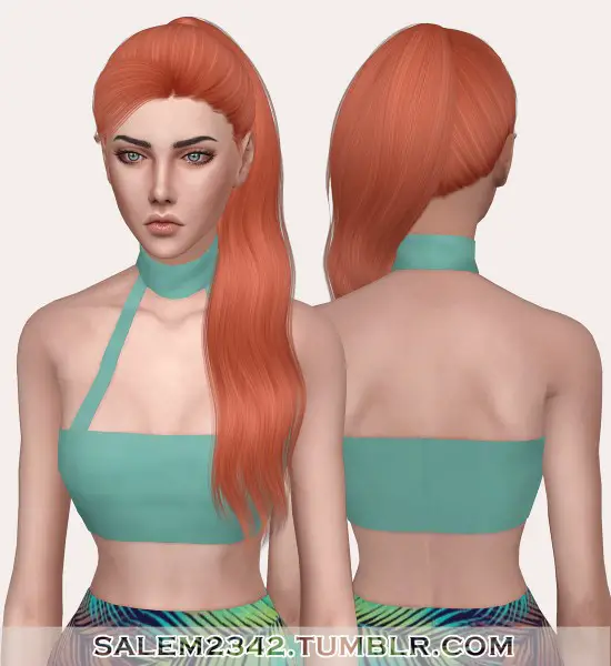 Salem2342: Nightcrawler`s Gigi hair retextured for Sims 4