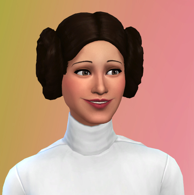 Xldsimsdownloads Leia Organa Hair Override Sims 4 Hairs
