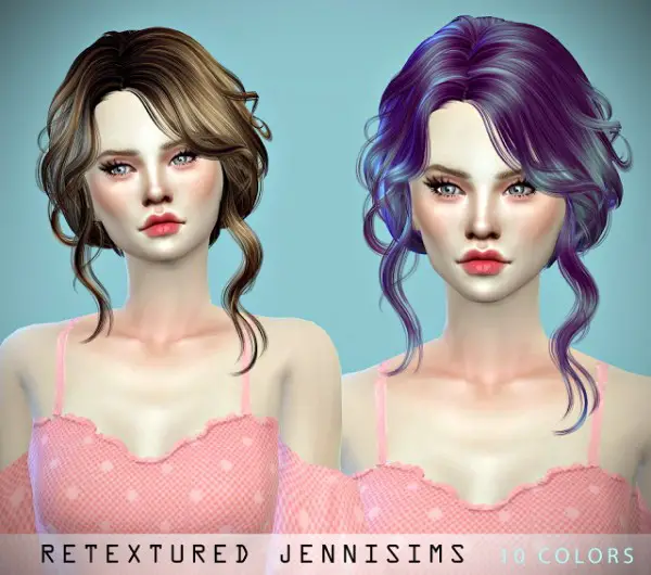 Jenni Sims: Newsea`s Sweet Slumber and Josie Hairs retextures for Sims 4