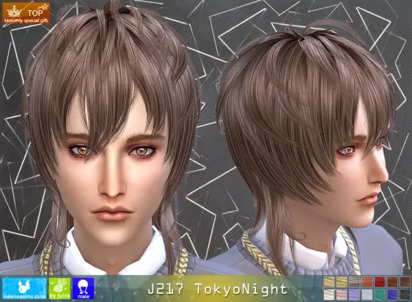 NewSea: J217 Tokyo Nighthair for Sims 4
