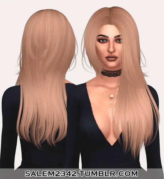 Salem2342: Sintiklia`s Anita Hair Retextured for Sims 4