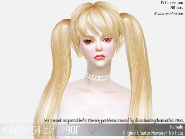 MAY Sims: May Hair 190F hair retextured for Sims 4