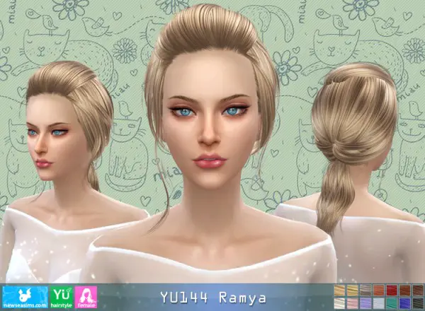 NewSea: YU144 Ramya hair for Sims 4
