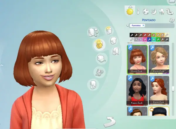 Mystufforigin: Long Bangs hair for Girls for Sims 4