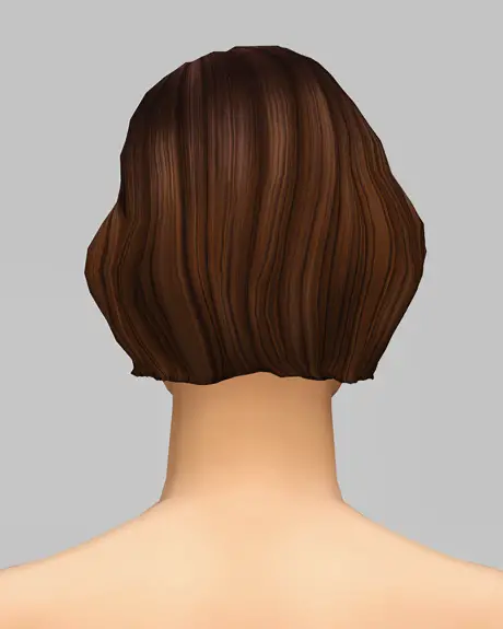 Rusty Nail: Female Medium wavy   ombre hair retextured for Sims 4