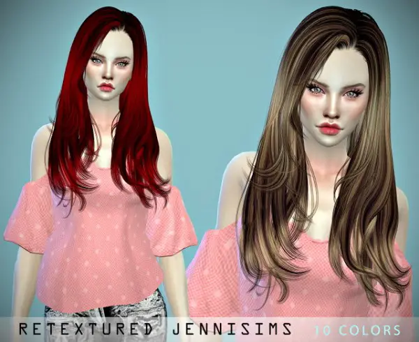 Jenni Sims: Newsea`s Sweet Slumber and Josie Hairs retextures for Sims 4