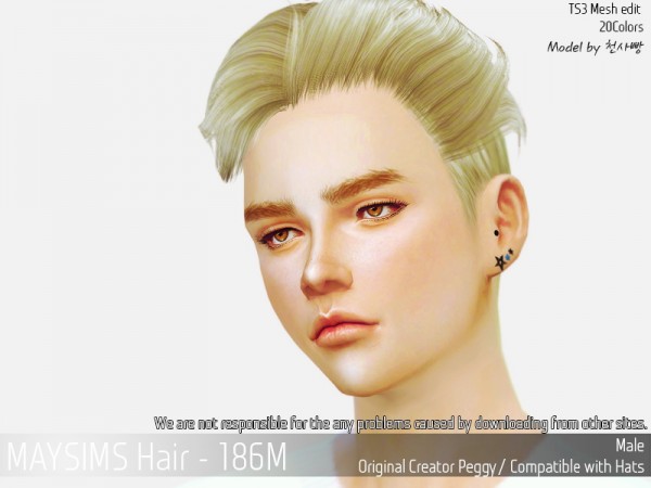MAY Sims: May Hair 186M for Sims 4