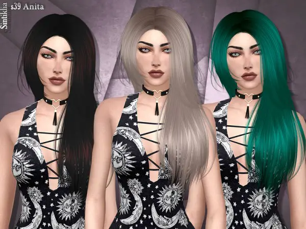 Sintiklia Sims: Hair 39 Anita for Sims 4