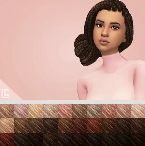  Littlecrisp: Wildly Miniature Sandwich Charlie Hair Recolored for Sims 4