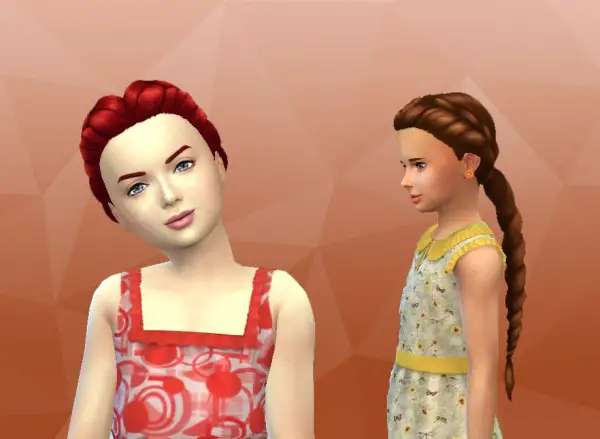 Mystufforigin: Sunshine Braid for Girls for Sims 4