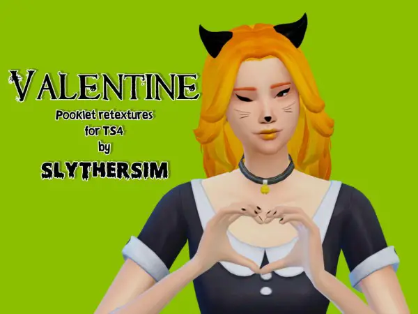Slythersim: Kiara’s Valentine Gift Hair retextured for Sims 4