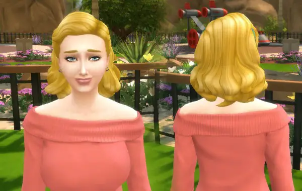 Mystufforigin: Medium Pulled Up Curls for Sims 4