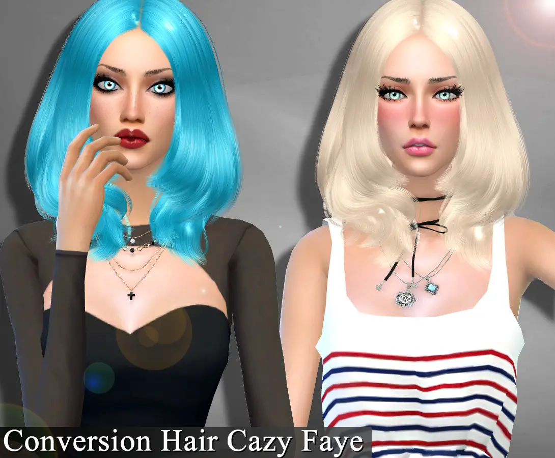 Sims 4 Hairs ~ Genius6613: Cazy`s Faye hair conversion