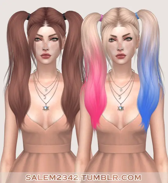 Salem2342: LeahLillith`s Harley Hair Retextured for Sims 4