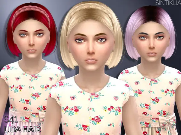 Sintiklia Sims: Hair Lida for Sims 4