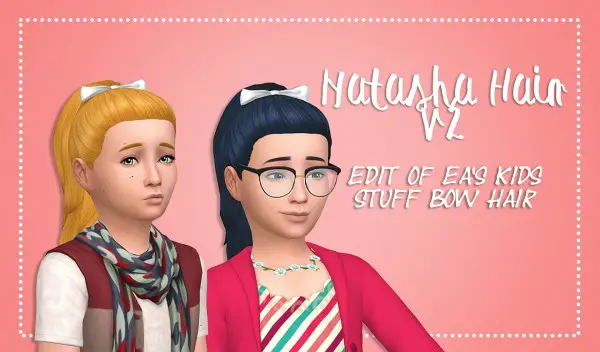 Simsworkshop: Girls Natasha Hair V2 by xDeadGirlWalking for Sims 4