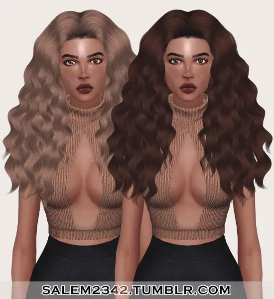 Salem2342: Sintiklia`s Diva hair retextured for Sims 4
