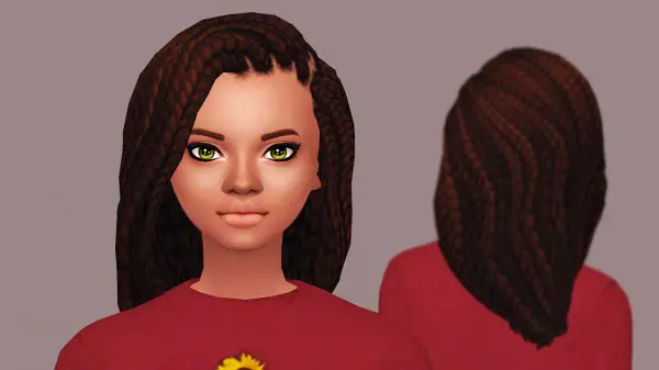 Butterscotchsims: Violet Hair for Sims 4