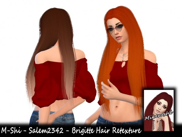 Mikerashi: Brigitte Hair Retextured for Sims 4