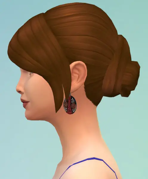 Birksches sims blog: Messie Bun hair for Sims 4