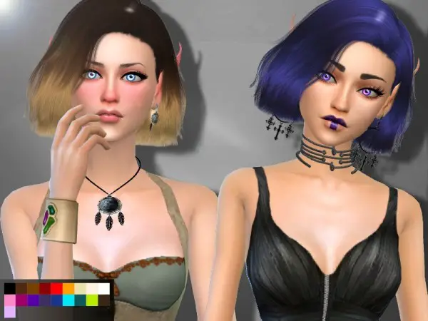 The Sims Resource: Nightcrawler`s Confetti hair retextured by Genius666 for Sims 4