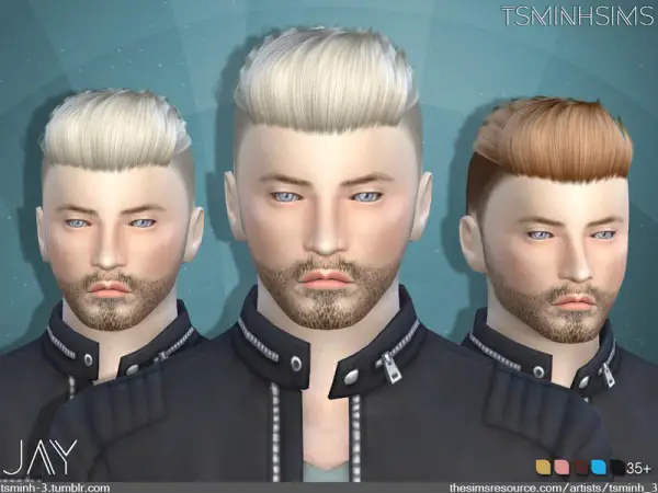 The Sims Resource: JAY    Hair 9 by TsminhSims for Sims 4