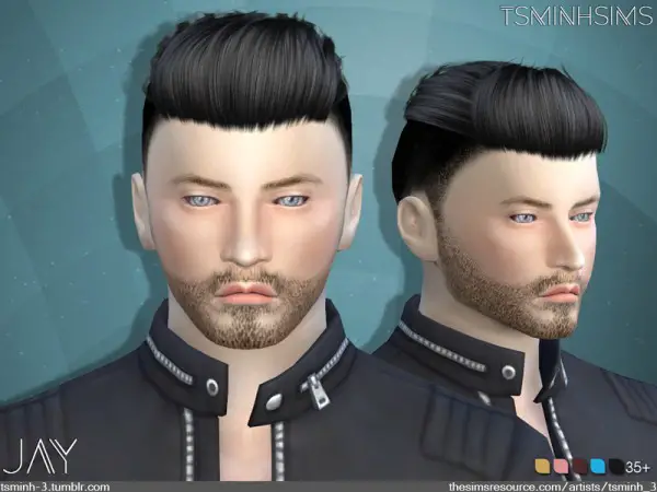 The Sims Resource: JAY    Hair 9 by TsminhSims for Sims 4