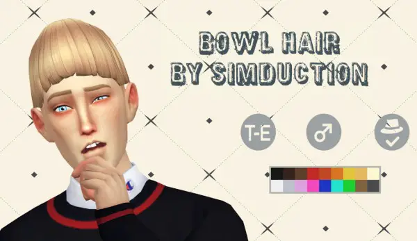 Simduction: Bowl Hair for Sims 4