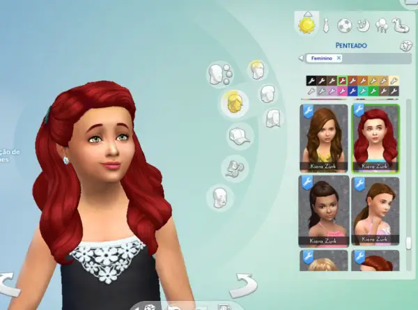 Mystufforigin: Pulled Up Curls for Girls for Sims 4