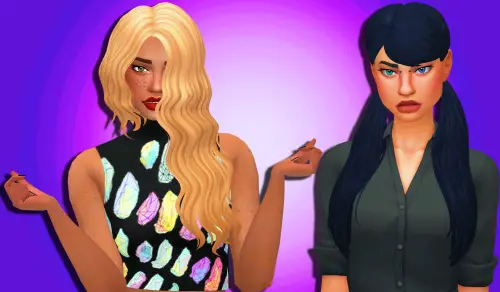 Weepingsimmer: Clayified Hair Don’t Currr 2 for Sims 4