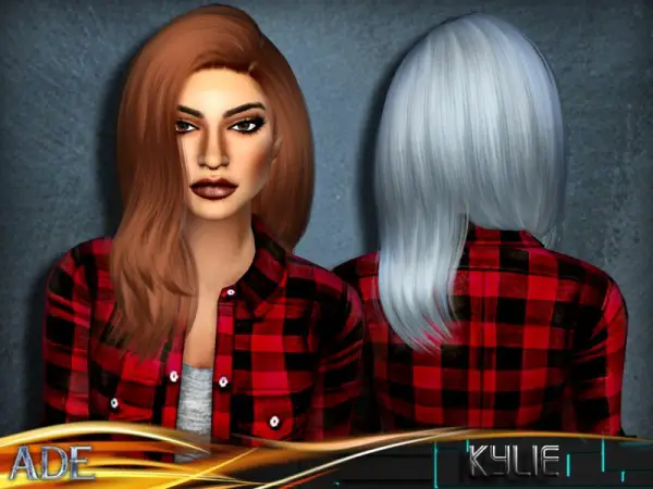 The Sims Resource: Kylie hair by Ade Darma for Sims 4