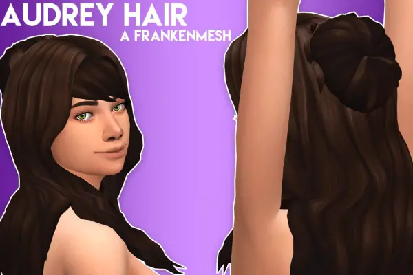 Hanjisims: Audrey Hair for Sims 4