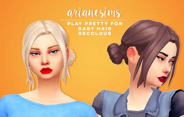 Ariane Sims: play pretty for baby hair for Sims 4