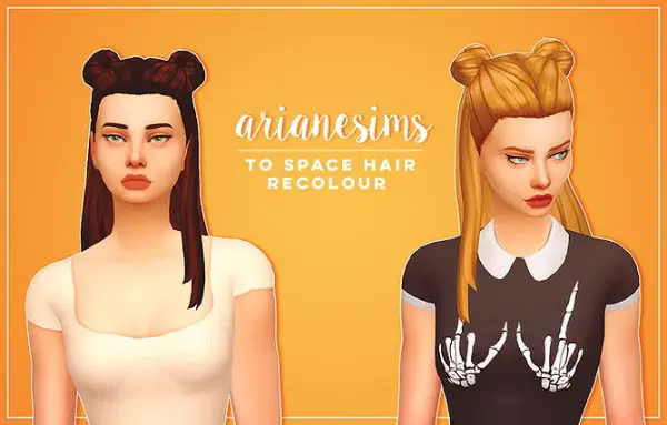 Ariane Sims: To space hair recolored for Sims 4