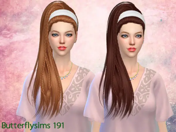 Butterflysims: Hair 191 by YOYO for Sims 4
