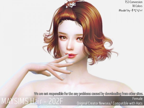 MAY Sims: May 202F hair retextured for Sims 4