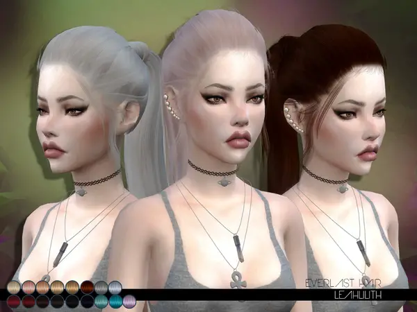 The Sims Resource: Everlast Hair by LeahLillith for Sims 4